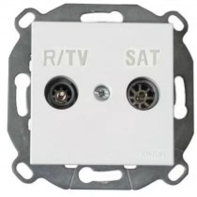 Розетка TV F-37 конечная (белый) Розетка TV F-37 конечная (белый)