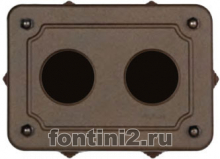 Двойной рапределительный короб для горизонтальной установки 175×125×50 мм (состаренный металл)