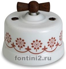 Выключатели Fontini перекрёстные (коричневый декоративный рисунок - кнопка «Старое дерево») Выключатели Fontini перекрёстные (коричневый декоративный рисунок - кнопка «Старое дерево»)