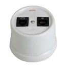 Розетки двойные (RJ45 + RJ11 6-контактная) Розетки двойные (RJ45 + RJ11 6-контактная)