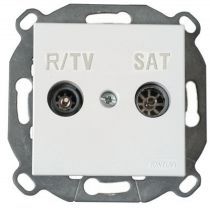 Розетка TV F-37 одинарная (белый) Розетка TV F-37 одинарная (белый)