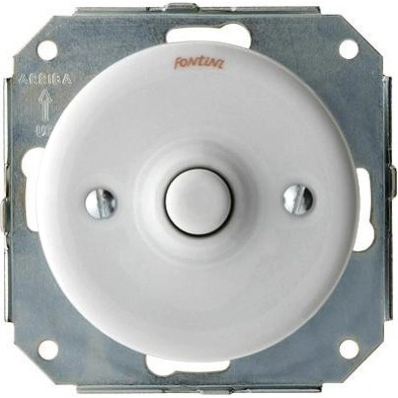 Нажимная кнопка 10A 250V (белая керамика) Нажимная кнопка 10A 250V (белая керамика)