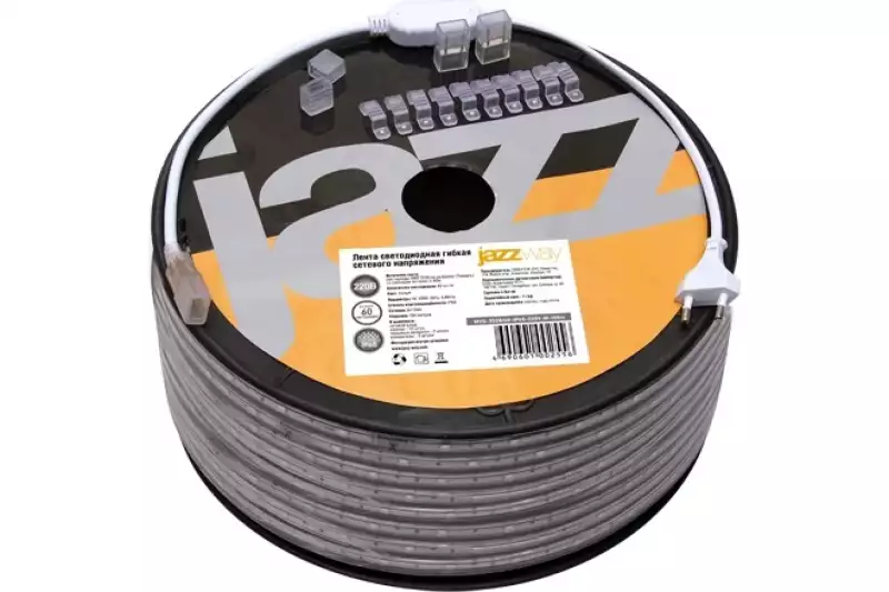 Jazzway Лента светодиодная Лента MVS-2835/60-IP68-220V- G-1m (зеленый без аксессуаров) Jazzway Лента светодиодная Лента MVS-2835/60-IP68-220V- G-1m (зеленый без аксессуаров)