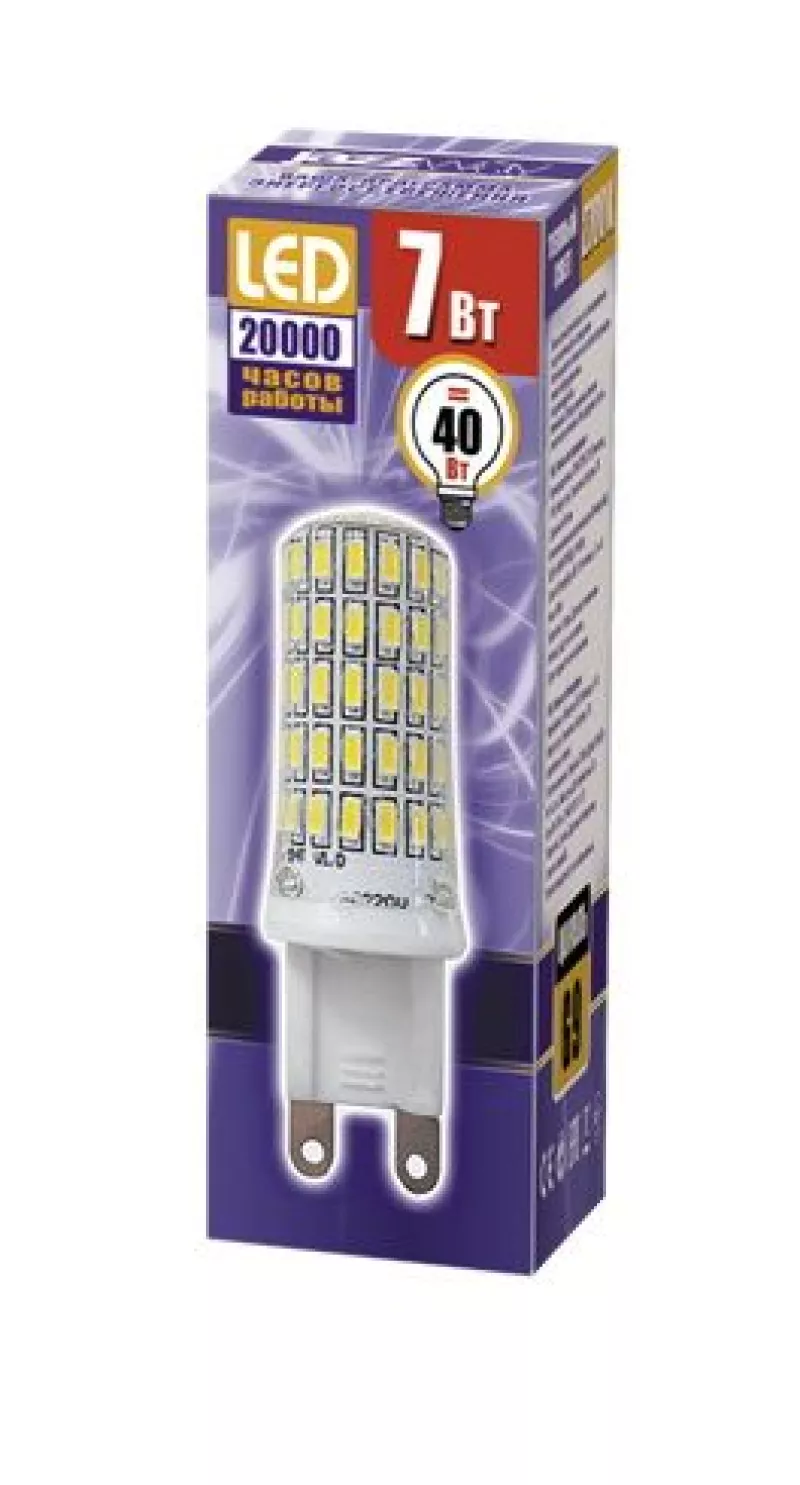 Jazzway  PLED-G9 7w 4000K 400Lm 175-240V ( d16*50)