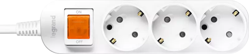 Anam Legrand e-Fren 3 Удлинитель с выключателем, шнур 4.5м, 16A, 250V Anam Legrand e-Fren 3 Удлинитель с выключателем, шнур 4.5м, 16A, 250V