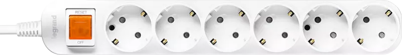 Anam Legrand e-Fren 6 Удлинитель с выключателем, шнур 2.5м, 16A, 250V Anam Legrand e-Fren 6 Удлинитель с выключателем, шнур 2.5м, 16A, 250V