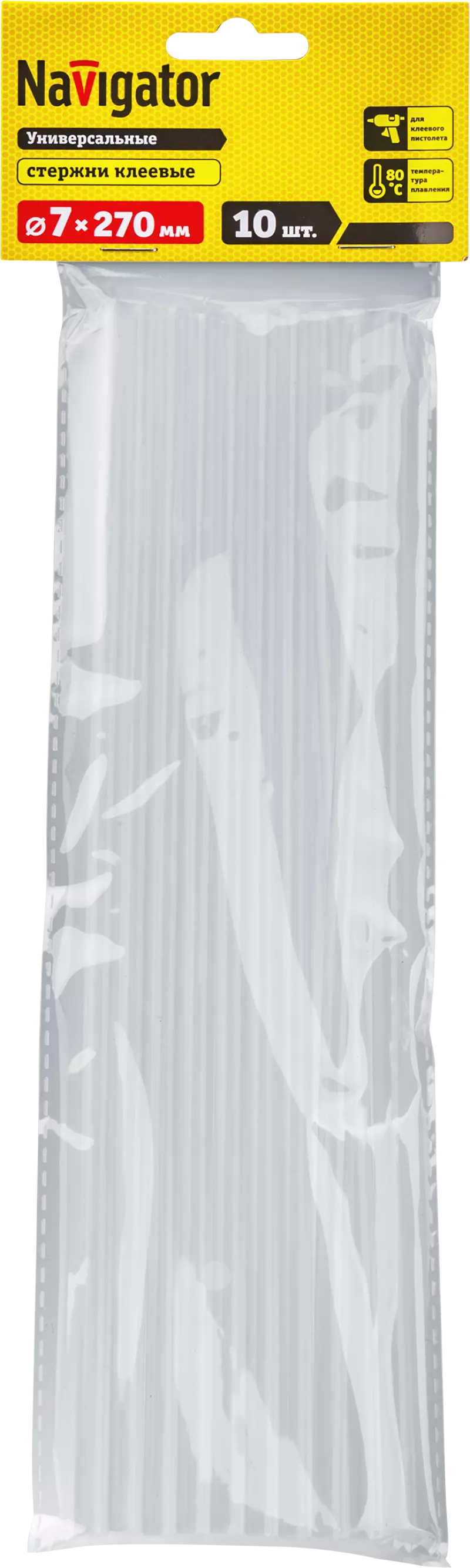 Клей Navigator 93 244 NEM-Ks01-7-270-H10 (стержень, 7 мм*270 мм, 10 шт) Клей Navigator 93 244 NEM-Ks01-7-270-H10 (стержень, 7 мм*270 мм, 10 шт)