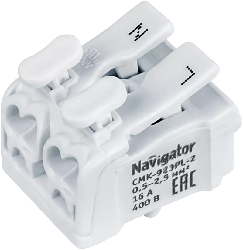 Клеммы монтажные Navigator 61 690 NTC-CMK-923PL-2-50 (50 шт/упак) Клеммы монтажные Navigator 61 690 NTC-CMK-923PL-2-50 (50 шт/упак)
